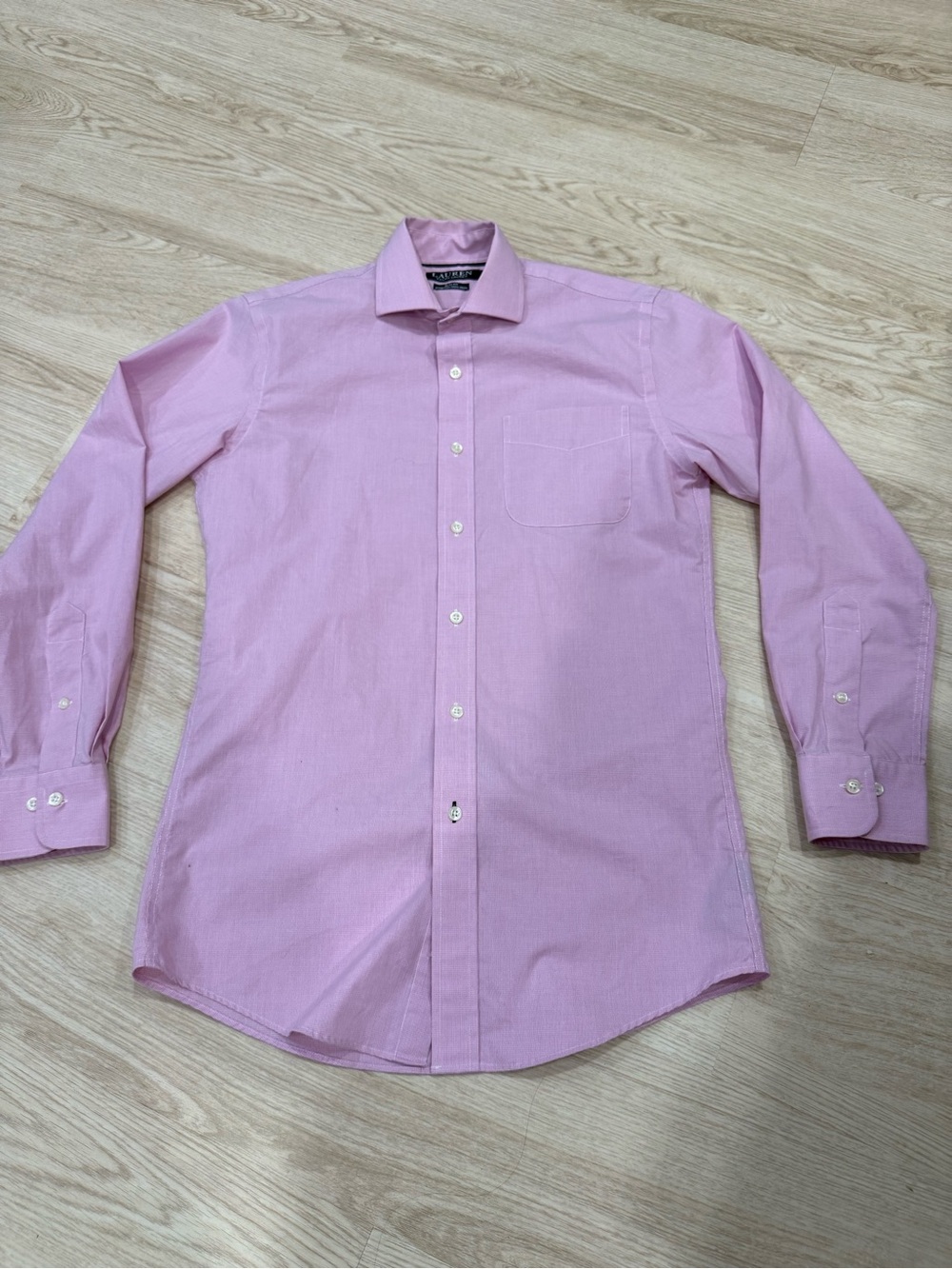 Ralph Lauren Men’s Pink Dress Shirt Button Down Long Sleeve Slim Fit